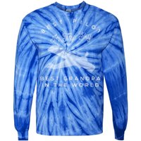 Best Pilot In The Sky Grandpa Granddaughter Gift Tie-Dye Long Sleeve Shirt