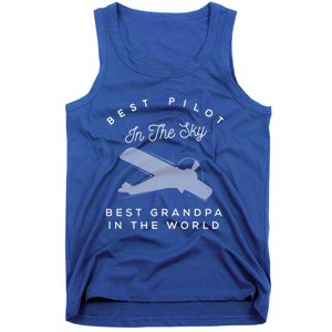 Best Pilot In The Sky Grandpa Granddaughter Gift Tank Top