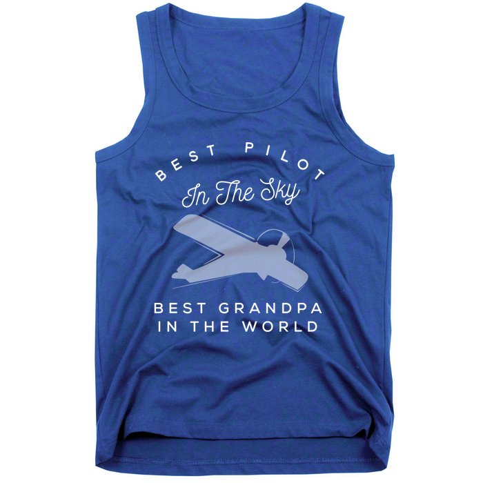 Best Pilot In The Sky Grandpa Granddaughter Gift Tank Top