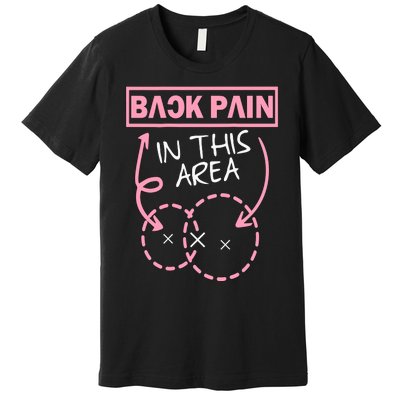 Back Pain In This Area Funny Premium T-Shirt