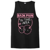 Back Pain In This Area Funny PosiCharge Competitor Tank