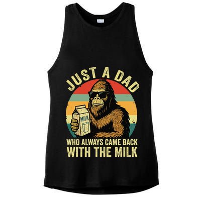 Bigfoot Papa Just A Dad Who Always Came Back With The Milk Ladies PosiCharge Tri-Blend Wicking Tank