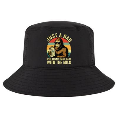 Bigfoot Papa Just A Dad Who Always Came Back With The Milk Cool Comfort Performance Bucket Hat