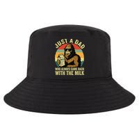 Bigfoot Papa Just A Dad Who Always Came Back With The Milk Cool Comfort Performance Bucket Hat