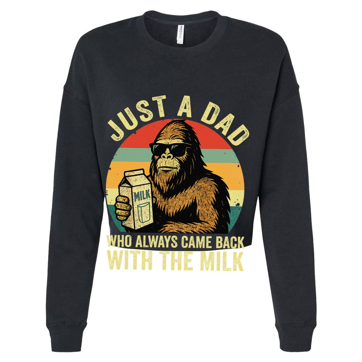 Bigfoot Papa Just A Dad Who Always Came Back With The Milk Tall T-Shirt