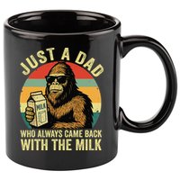 Bigfoot Papa Just A Dad Who Always Came Back With The Milk 11oz C Handle Ceramic Mug