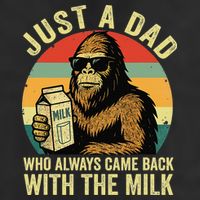 Bigfoot Papa Just A Dad Who Always Came Back With The Milk 11oz C Handle Ceramic Mug