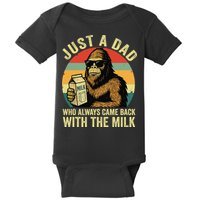 Bigfoot Papa Just A Dad Who Always Came Back With The Milk Baby Bodysuit