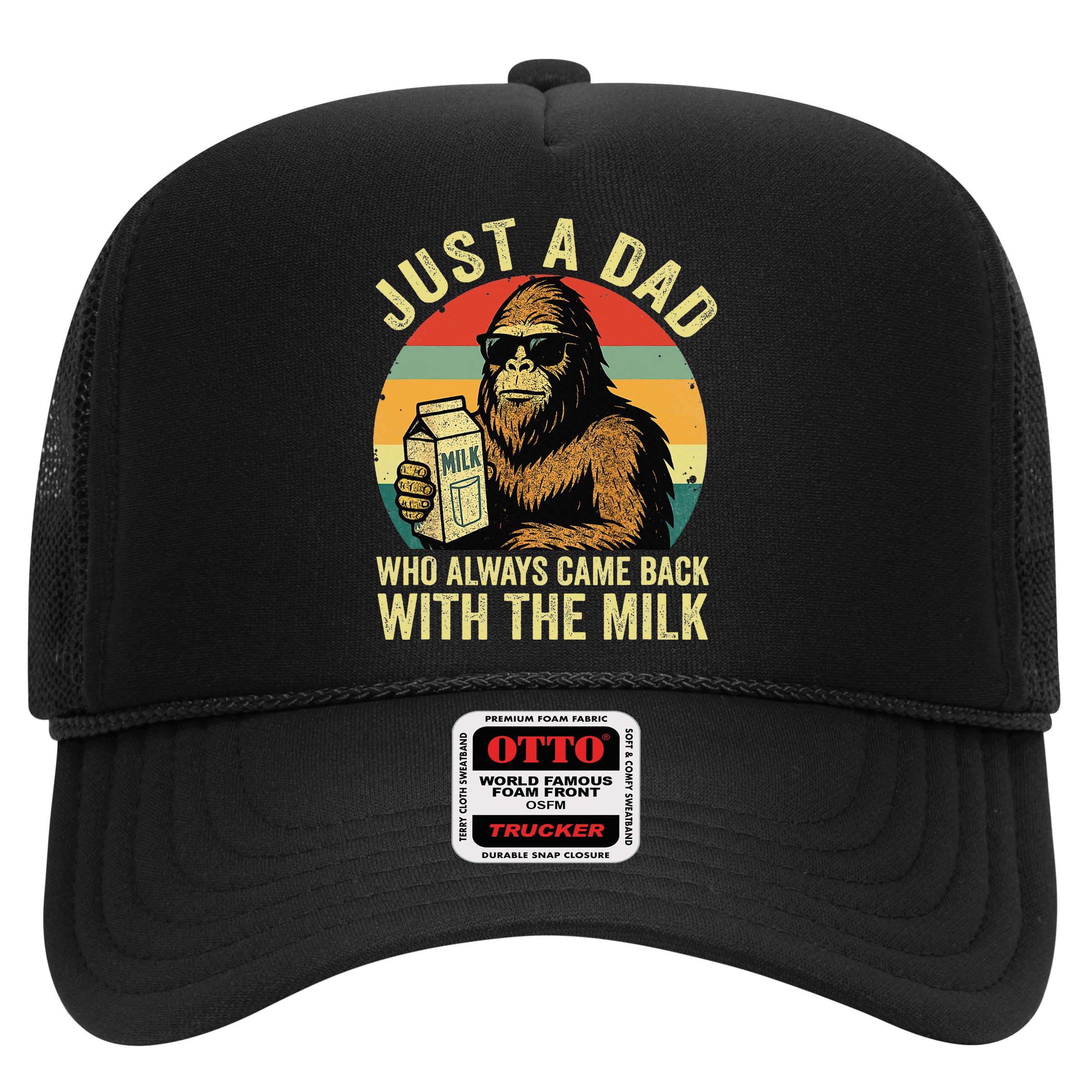 Bigfoot Papa Just A Dad Who Always Came Back With The Milk Hat