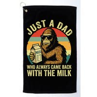 Bigfoot Papa Just A Dad Who Always Came Back With The Milk Golf Towel