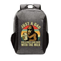 Bigfoot Papa Just A Dad Who Always Came Back With The Milk Vector Backpack