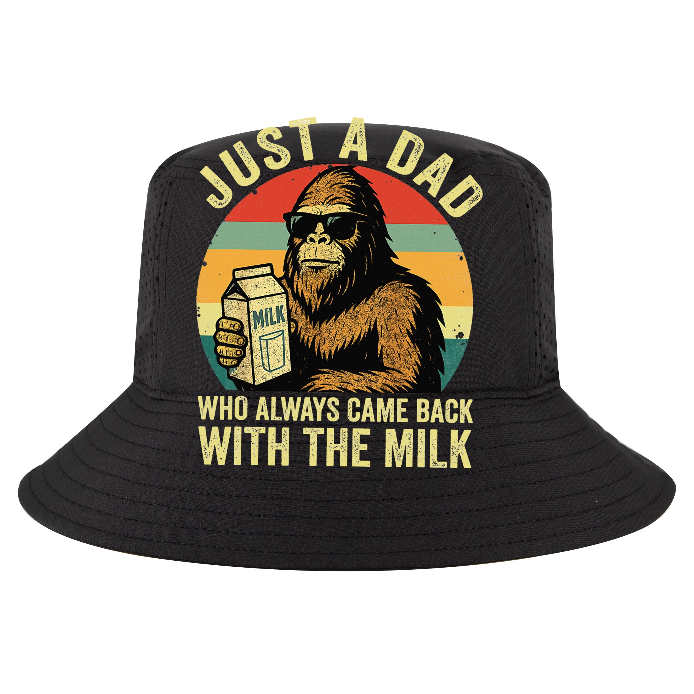Bigfoot Papa Just A Dad Who Always Came Back With The Milk Cooling Performance Crew T-Shirt