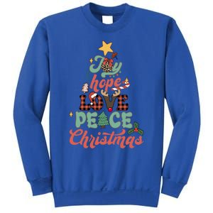 Buffalo Plaid Joy Hope Love Peace Christmas Nativity Holiday Meaningful Gift Sweatshirt