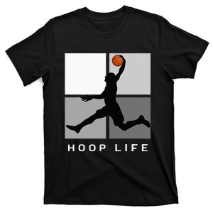 Basketball player jumping design Hoop life T-Shirt