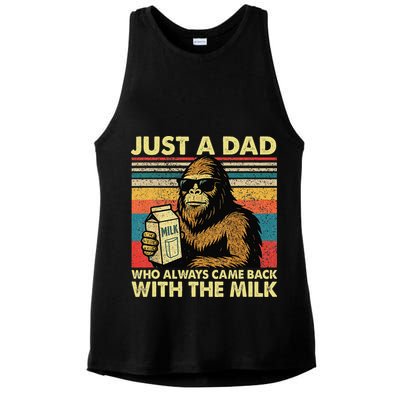 Bigfoot Papa Just A Dad Who Always Came Back With The Milk Ladies PosiCharge Tri-Blend Wicking Tank