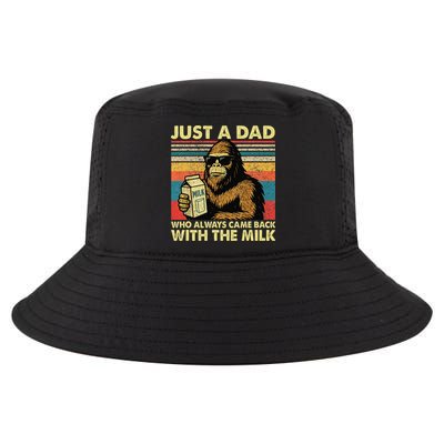 Bigfoot Papa Just A Dad Who Always Came Back With The Milk Cool Comfort Performance Bucket Hat