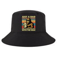 Bigfoot Papa Just A Dad Who Always Came Back With The Milk Cool Comfort Performance Bucket Hat
