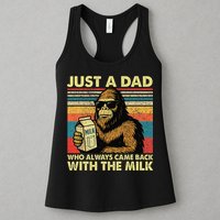 Bigfoot Papa Just A Dad Who Always Came Back With The Milk Womens Tank Top