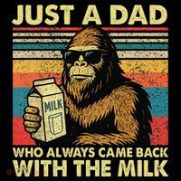 Bigfoot Papa Just A Dad Who Always Came Back With The Milk Pom Pom 12in Knit Beanie
