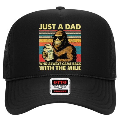 Bigfoot Papa Just A Dad Who Always Came Back With The Milk Trucker Hat
