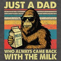 Bigfoot Papa Just A Dad Who Always Came Back With The Milk Vector Backpack