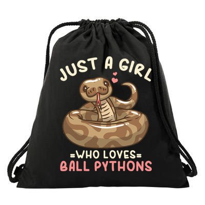Ball Python Just A Girl Who Loves Ball Pythons Drawstring Bag