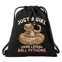 Ball Python Just A Girl Who Loves Ball Pythons Drawstring Bag