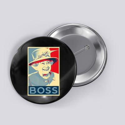 Boss Platinum Jubilee Queen Elizabeth Retro Button