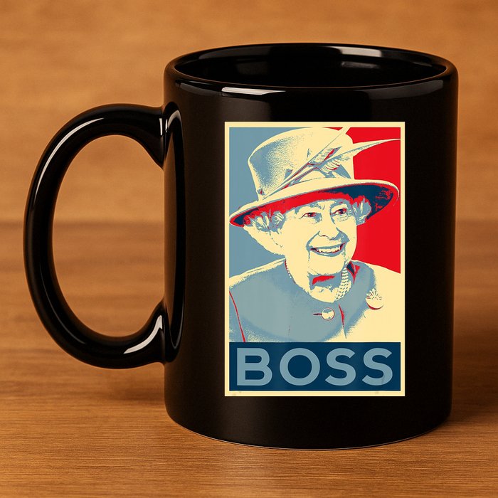 Boss Platinum Jubilee Queen Elizabeth Retro 11oz C Handle Ceramic Mug
