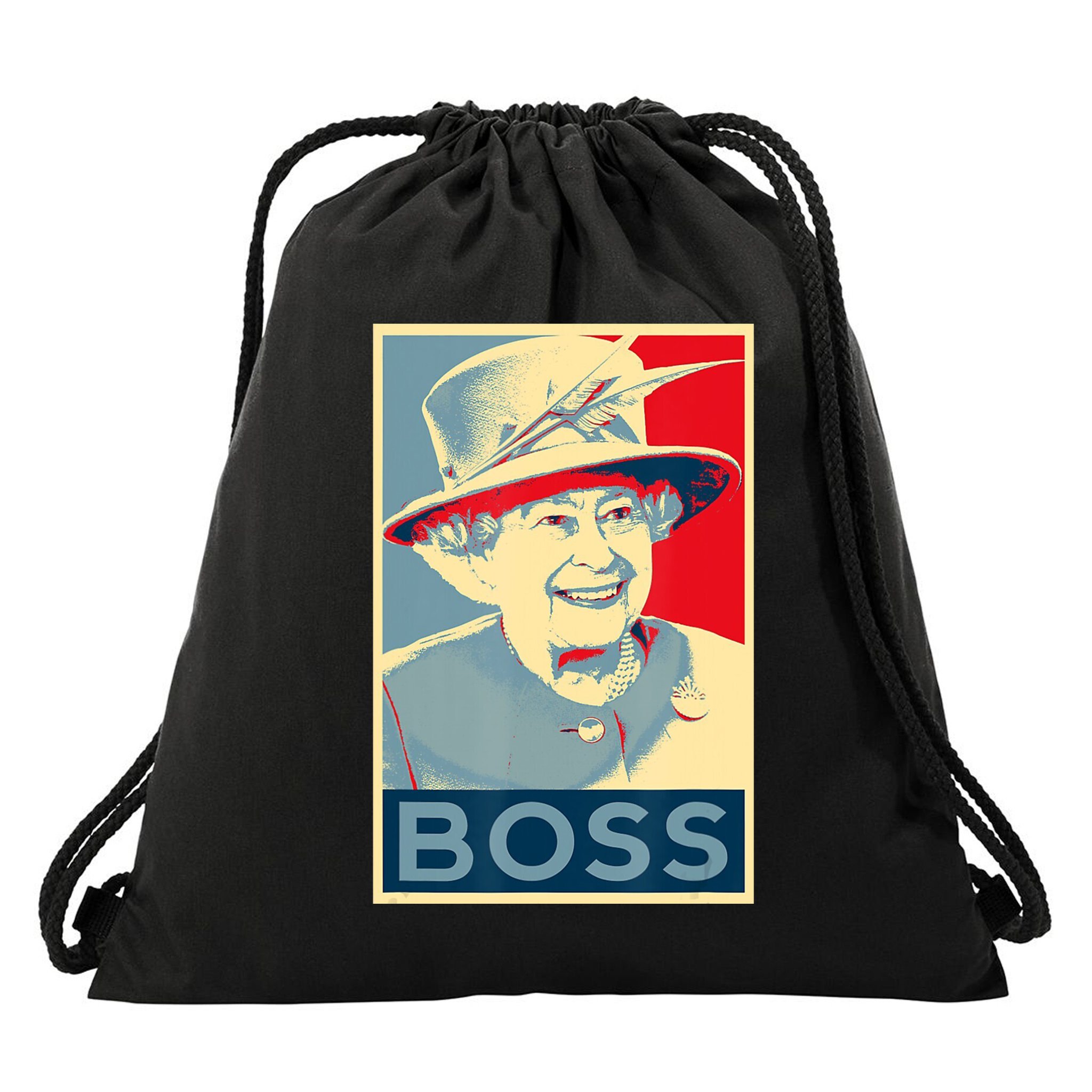 Boss Platinum Jubilee Queen Elizabeth Retro Drawstring Bag