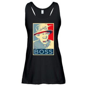 Boss Platinum Jubilee Queen Elizabeth Retro Ladies Essential Flowy Tank