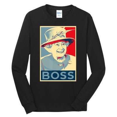 Boss Platinum Jubilee Queen Elizabeth Retro Tall Long Sleeve T-Shirt