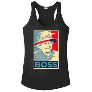 Boss Platinum Jubilee Queen Elizabeth Retro Ladies PosiCharge Competitor Racerback Tank