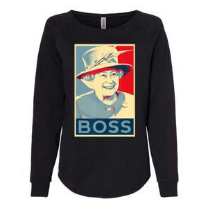 Boss Platinum Jubilee Queen Elizabeth Retro Womens California Wash Sweatshirt