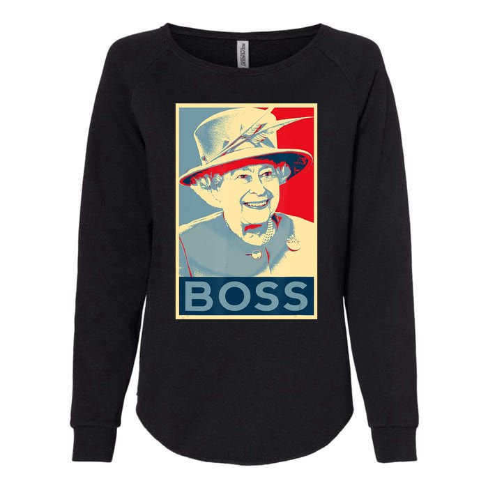 Boss Platinum Jubilee Queen Elizabeth Retro Womens California Wash Sweatshirt