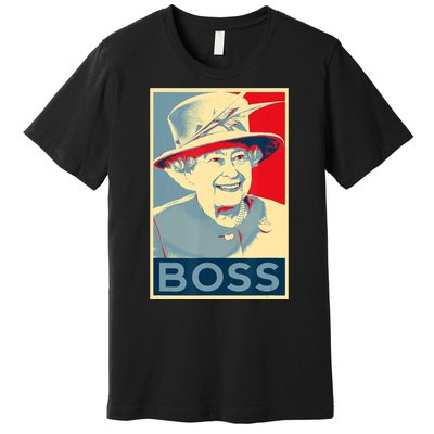 Boss Platinum Jubilee Queen Elizabeth Retro Premium T-Shirt