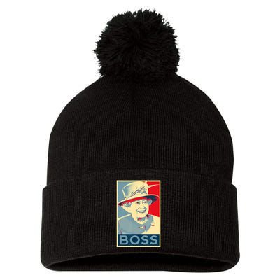 Boss Platinum Jubilee Queen Elizabeth Retro Pom Pom 12in Knit Beanie
