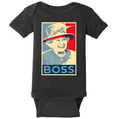 Boss Platinum Jubilee Queen Elizabeth Retro Baby Bodysuit