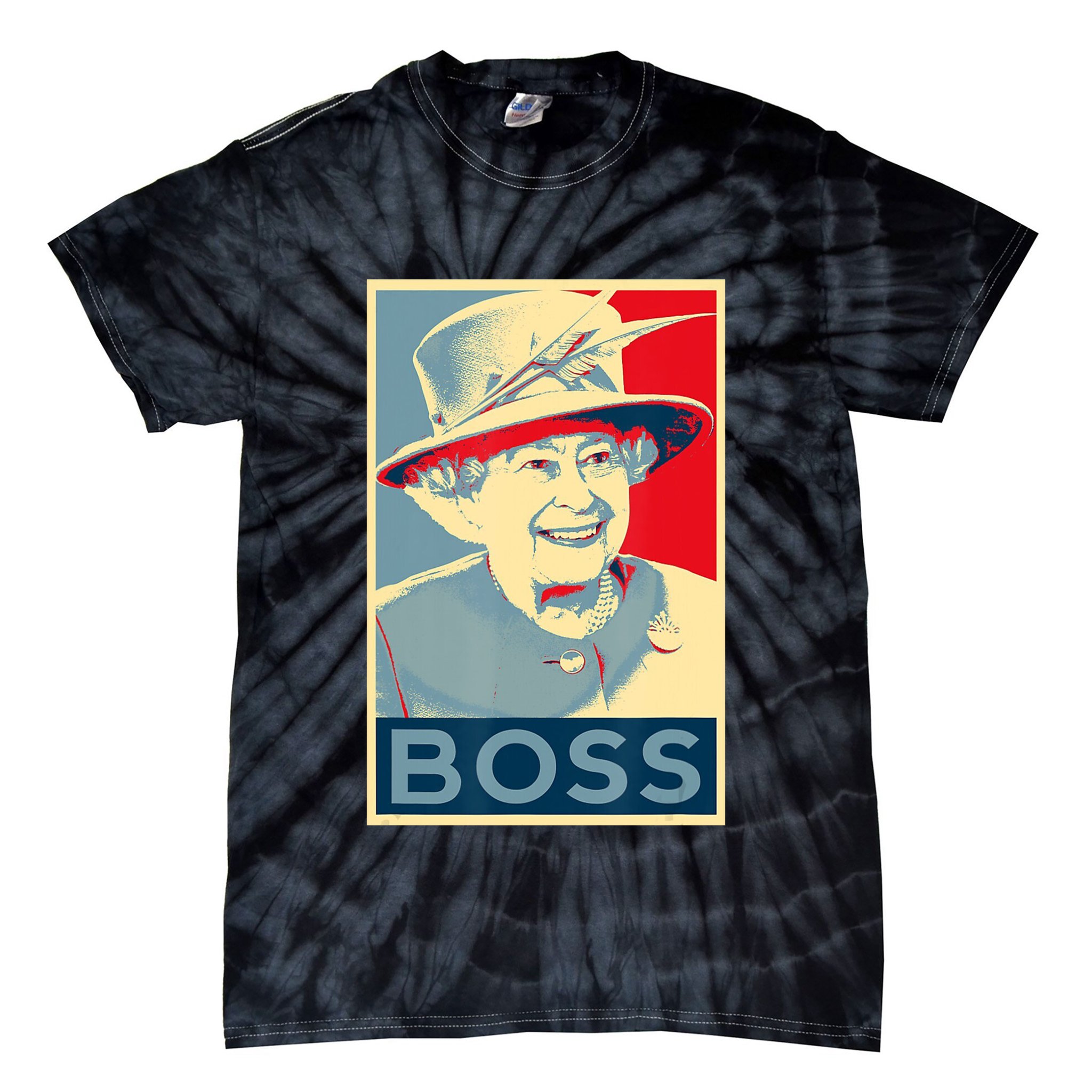 Boss Platinum Jubilee Queen Elizabeth Retro Tie-Dye T-Shirt