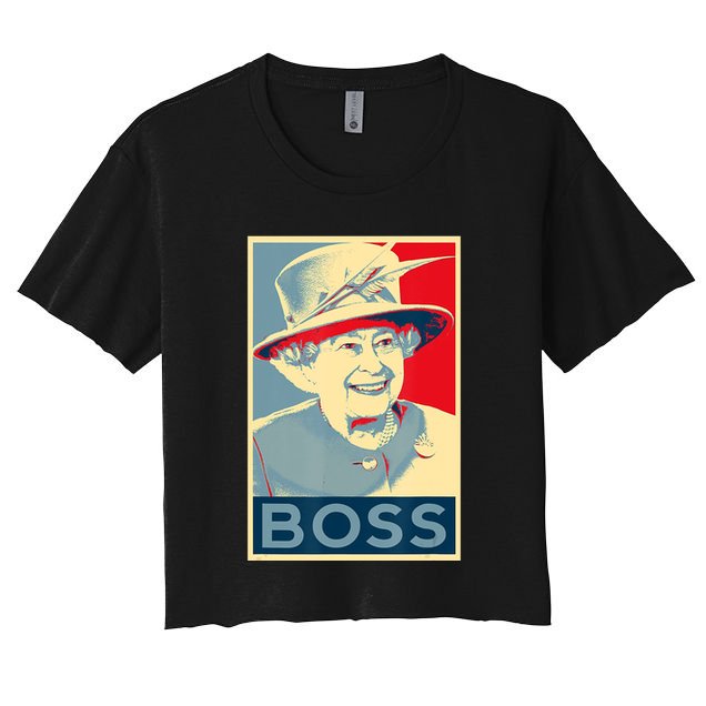 Boss Platinum Jubilee Queen Elizabeth Retro Crop Top