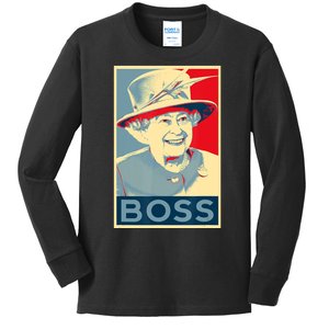 Boss Platinum Jubilee Queen Elizabeth Retro Kids Long Sleeve Shirt