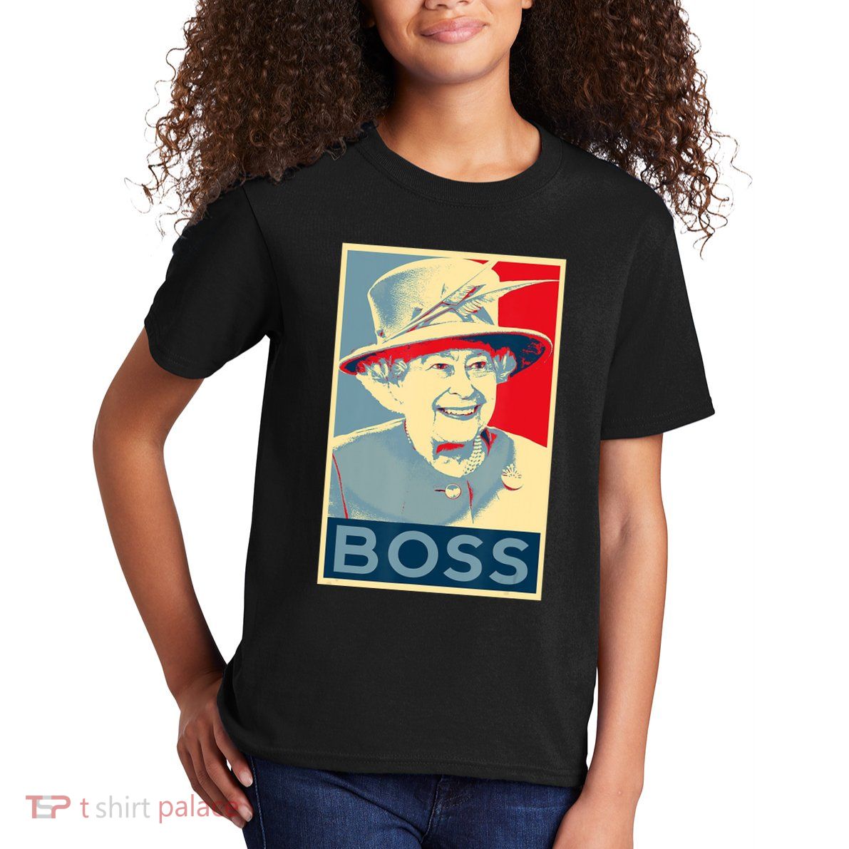 Boss Platinum Jubilee Queen Elizabeth Retro Kids T-Shirt