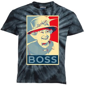 Boss Platinum Jubilee Queen Elizabeth Retro Kids Tie-Dye T-Shirt