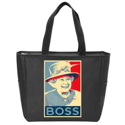 Boss Platinum Jubilee Queen Elizabeth Retro Zip Tote Bag