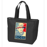 Boss Platinum Jubilee Queen Elizabeth Retro Zip Tote Bag