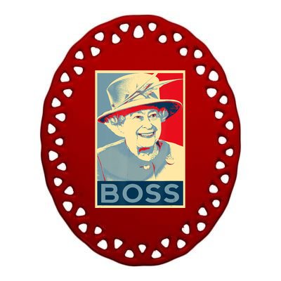 Boss Platinum Jubilee Queen Elizabeth Retro Ceramic Oval Ornament