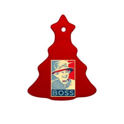 Boss Platinum Jubilee Queen Elizabeth Retro Ceramic Tree Ornament