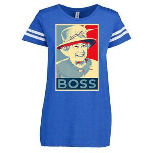 Boss Platinum Jubilee Queen Elizabeth Retro Enza Ladies Jersey Football T-Shirt