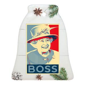 Boss Platinum Jubilee Queen Elizabeth Retro Ceramic Bell Ornament