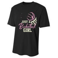  Basketball Player Just A Who Loves Basketball Performance Sprint T-Shirt